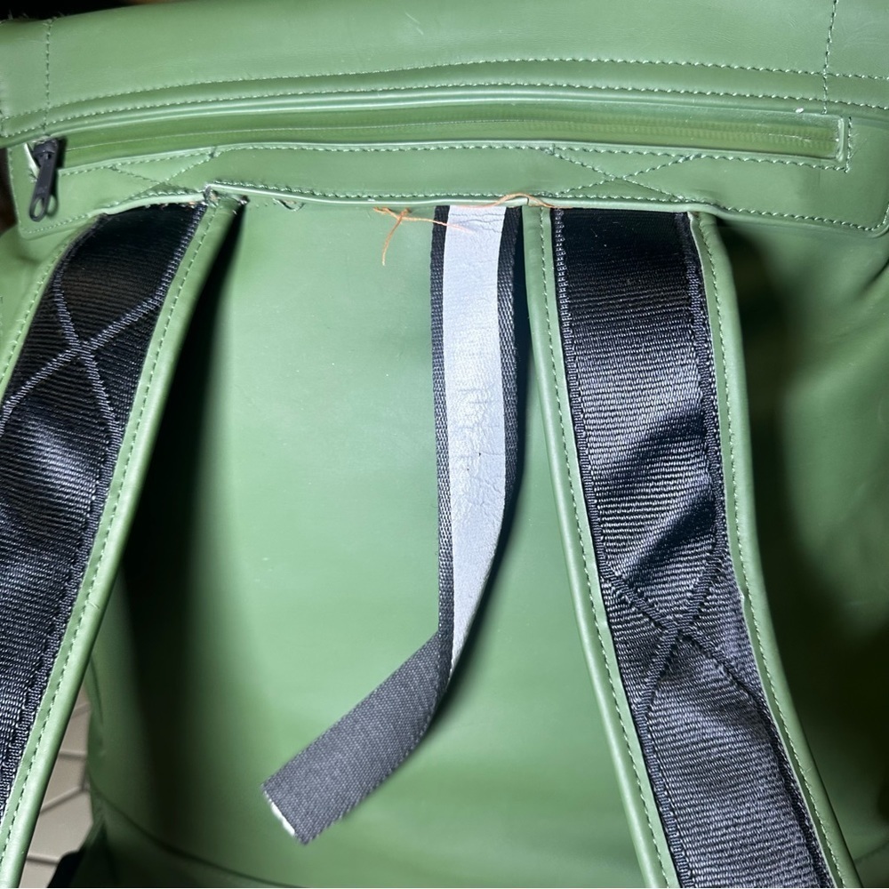 HUNTER | Olive Army Green Large Backpack Zipper Pockets - Picture 11 of 12
